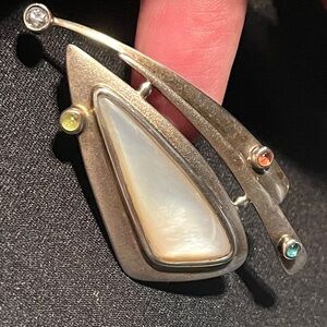 RARE - SHOOTING STAR BROOCH - .925 Silver signed CY